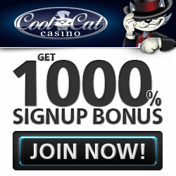 Coolcat Casino - 1000% Bonus Explosion + $100 Free Chip Coolcat Casino - 1000% Bonus Explosion + $100 Free Chip